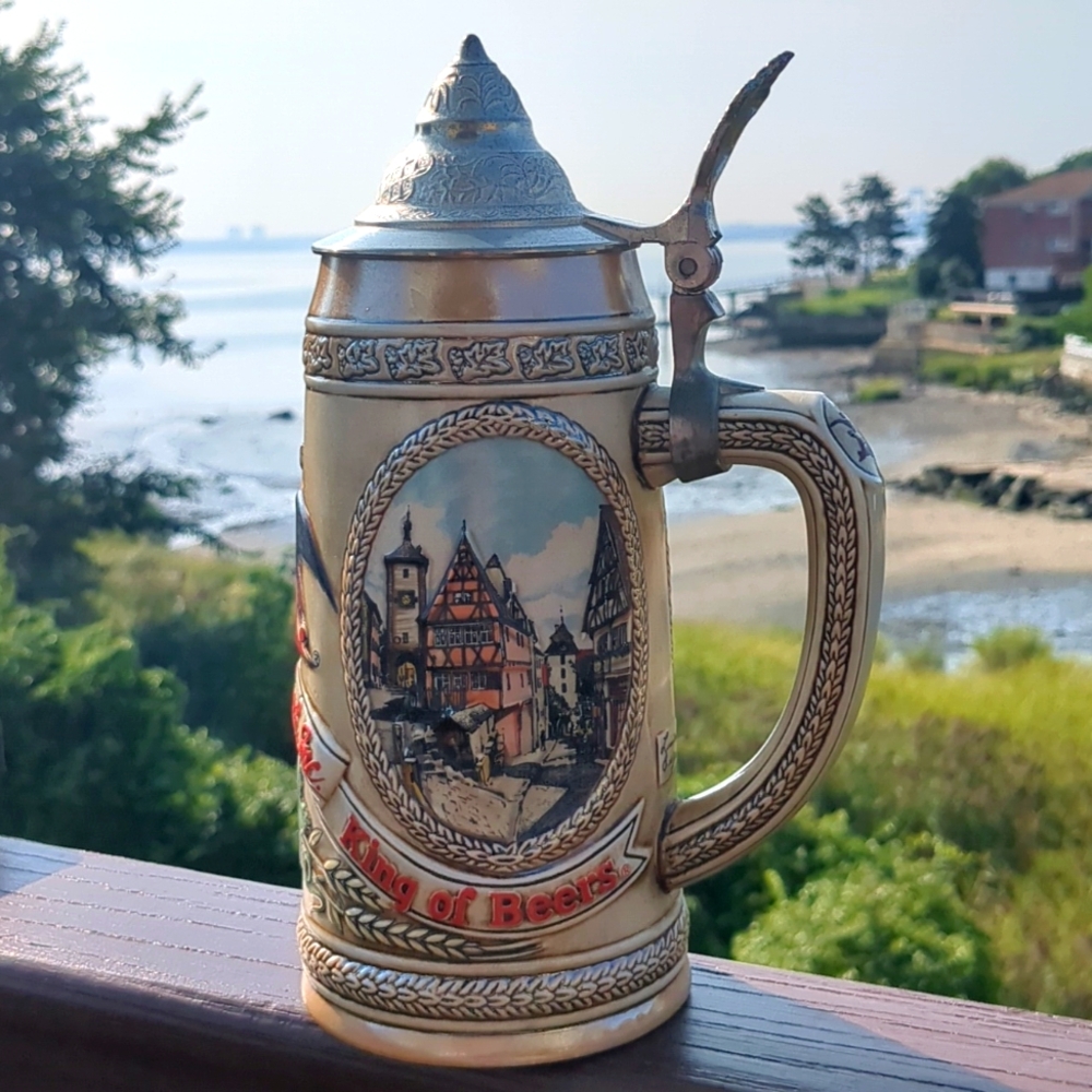 Limited Edition #5 Budweiser Stein "M" series with Bavarian Festival scene